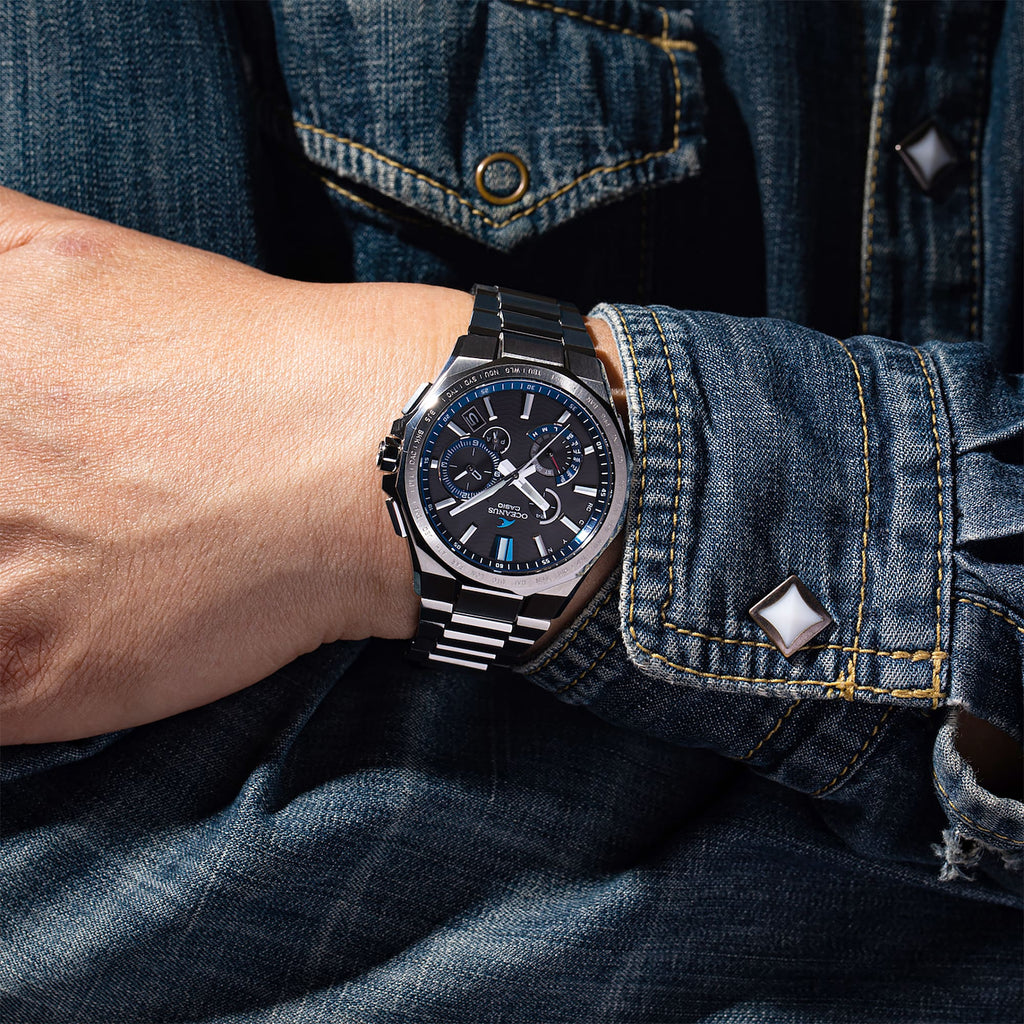 Casio OCEANUS Classic Line OCW-T6000-1AJF Chronograph Solar Radio Wave Bluetooth Men's Wristwatch - The Japanese Factory