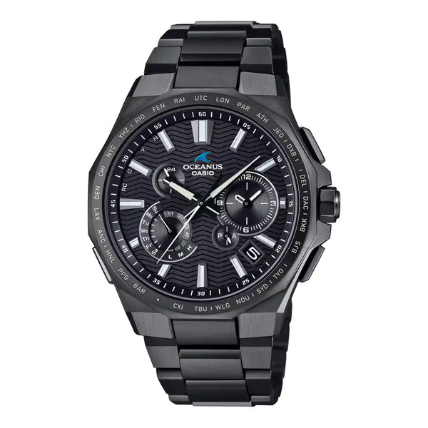 Casio OCEANUS Classic Line OCW-T6000B-1AJF Chronograph Solar Radio Wave Bluetooth Men's Wristwatch