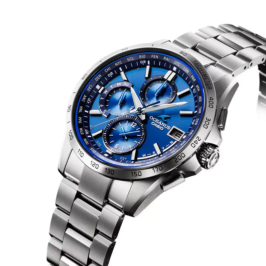 Casio OCEANUS Classic Line OCW-T2600-2A3JF Chronograph Solar Radio Wave Men's Wristwatch - The Japanese Factory