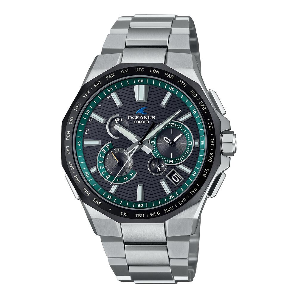 Casio OCEANUS Classic Line OCW-T6000A-1AJF Chronograph Solar Radio Wave Bluetooth Men's Wristwatch - The Japanese Factory
