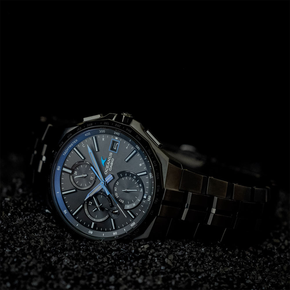 Casio OCEANUS Manta OCW-S5000B-1AJF Chronograph Solar Radio Wave Bluetooth Men's Wristwatch - The Japanese Factory