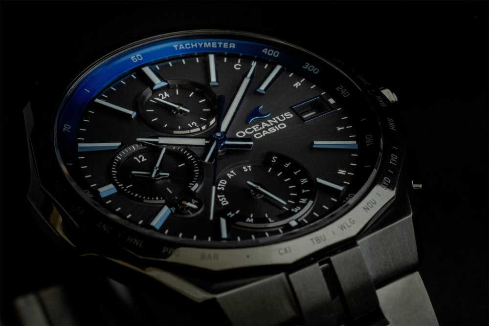 Casio OCEANUS Manta OCW-S5000B-1AJF Chronograph Solar Radio Wave Bluetooth Men's Wristwatch - The Japanese Factory