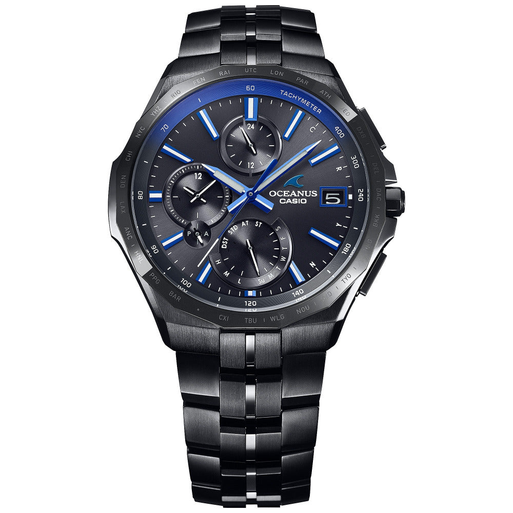 Casio OCEANUS Manta OCW-S5000B-1AJF Chronograph Solar Radio Wave Bluetooth Men's Wristwatch - The Japanese Factory
