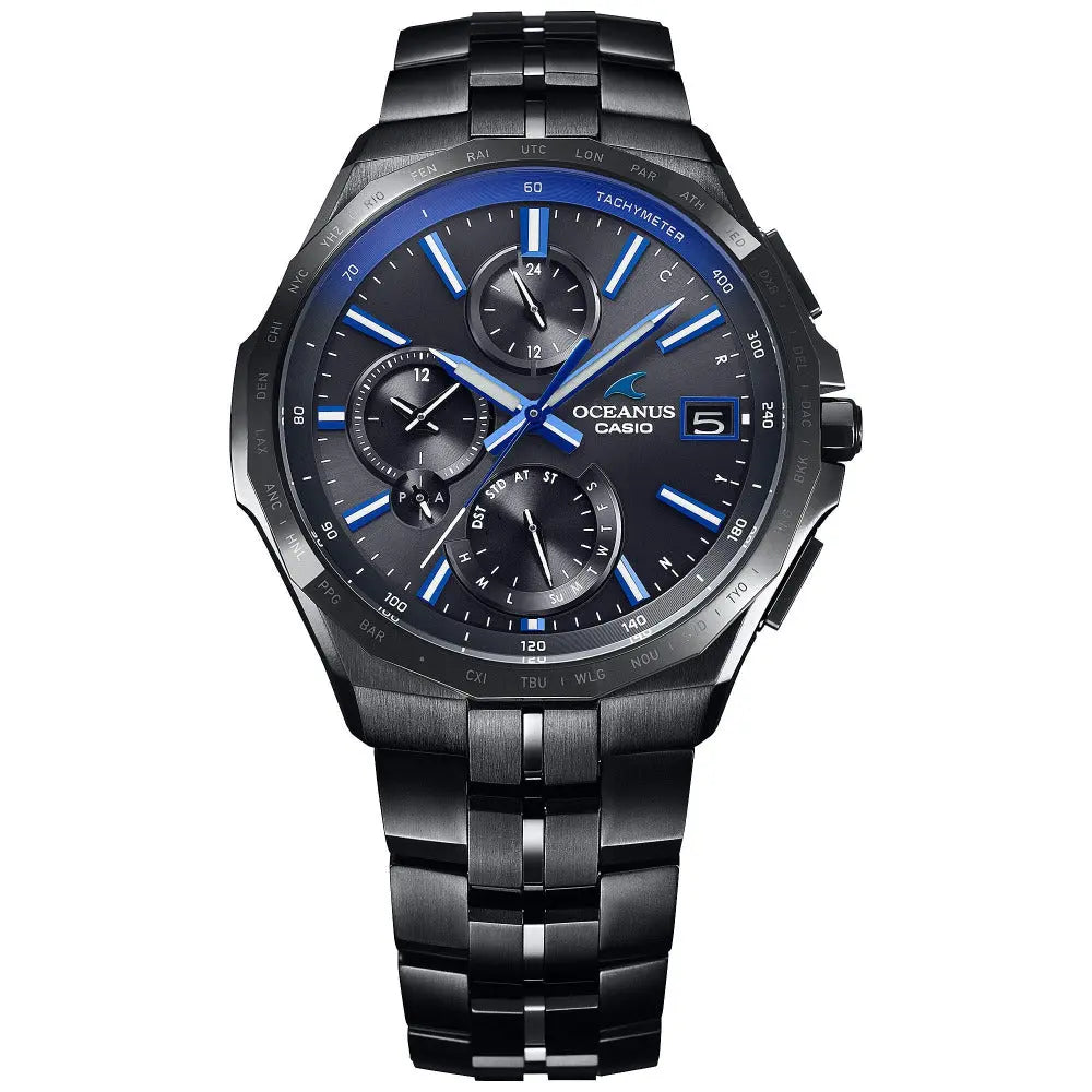 Casio OCEANUS Manta OCW-S5000B-1AJF Chronograph Solar Radio Wave Bluetooth Men's Wristwatch - The Japanese Factory