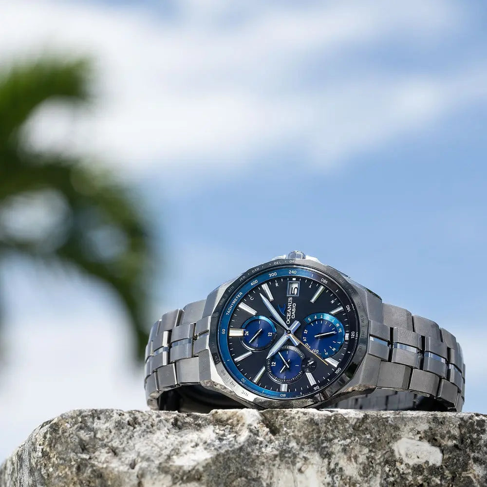 Casio OCEANUS Manta OCW-S5000E-1AJF Chronograph Solar Radio Wave Bluetooth Men's Wristwatch - The Japanese Factory