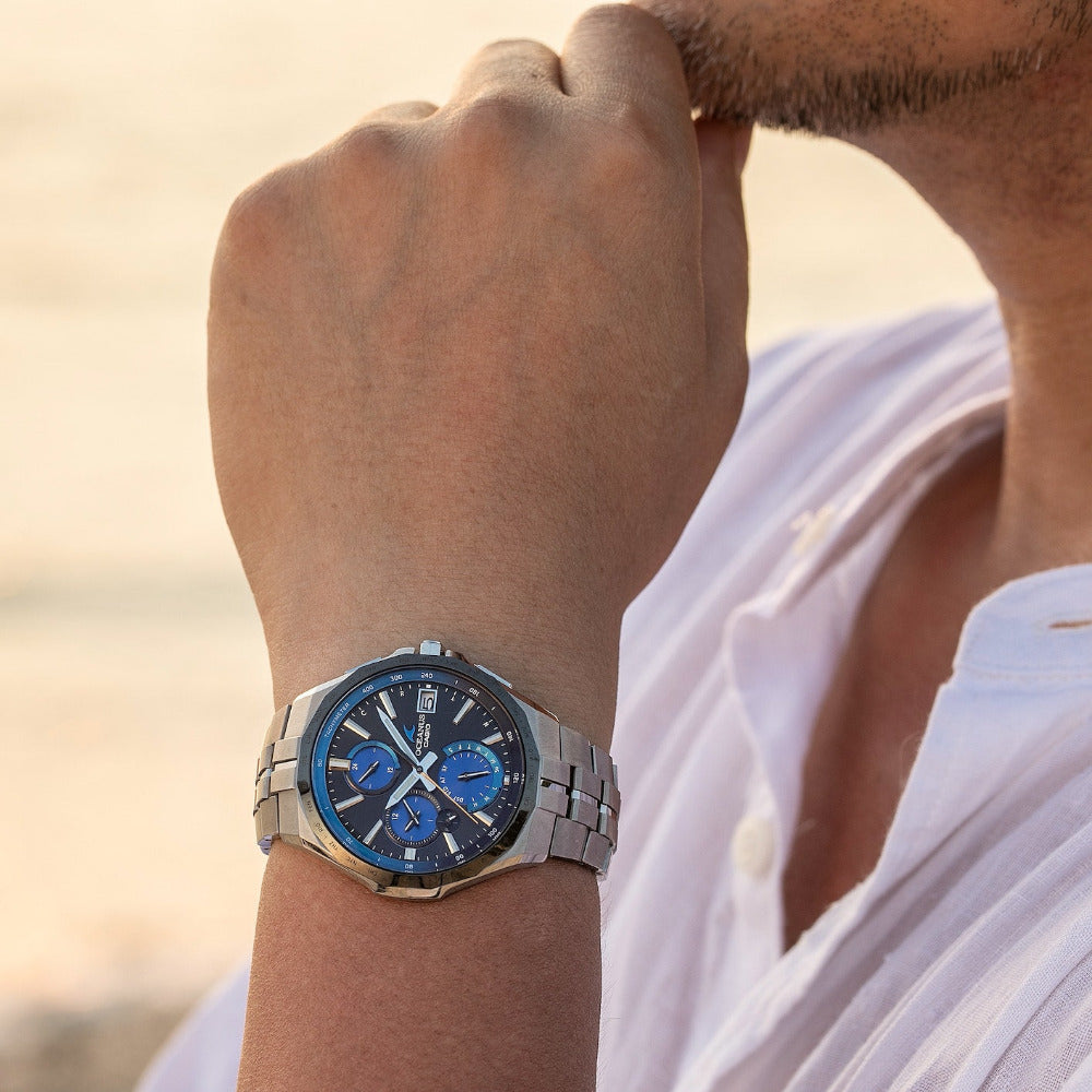 Casio OCEANUS Manta OCW-S5000E-1AJF Chronograph Solar Radio Wave Bluetooth Men's Wristwatch - The Japanese Factory