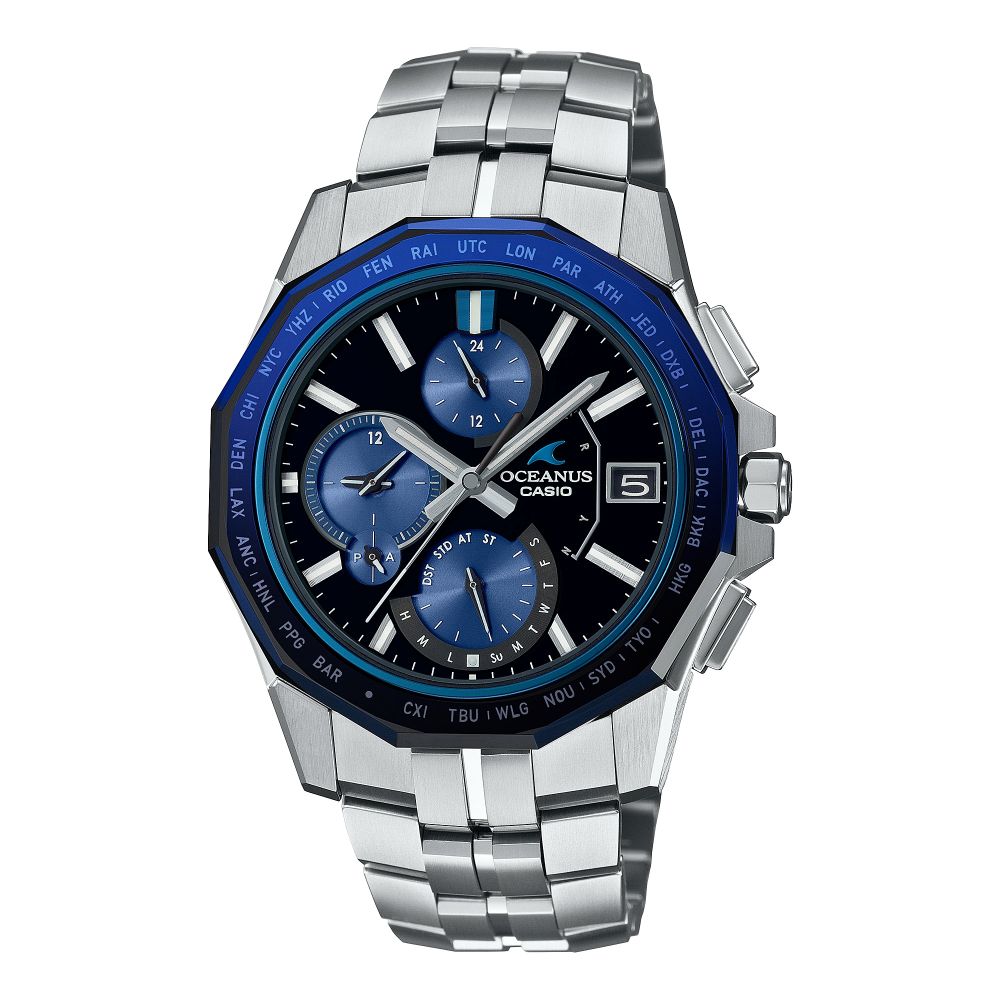 Casio OCEANUS Manta OCW-S6000-1AJF Chronograph Solar Radio Wave Bluetooth Men's Wristwatch - The Japanese Factory