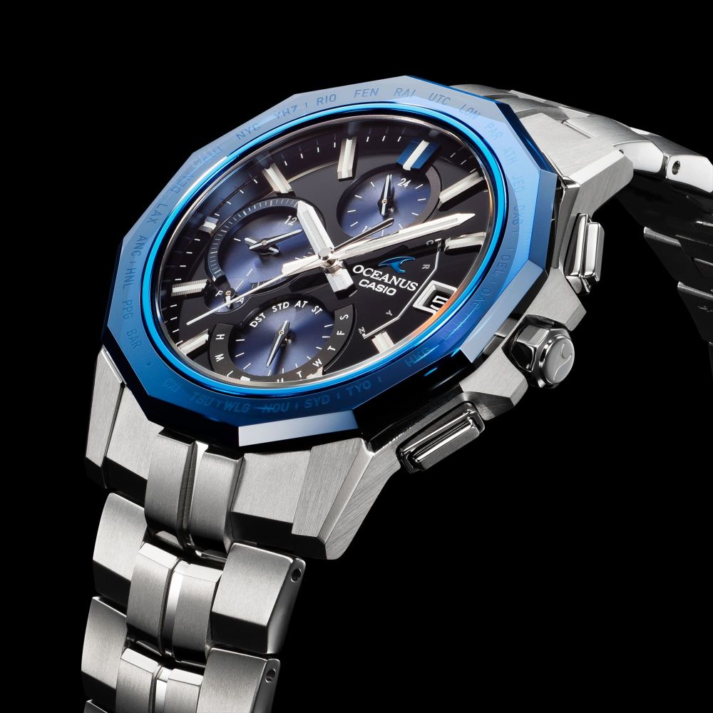Casio OCEANUS Manta OCW-S6000-1AJF Chronograph Solar Radio Wave Bluetooth Men's Wristwatch - The Japanese Factory