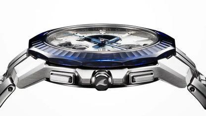 Casio OCEANUS Manta OCW-S6000PB-7AJR Platinum Blue Limited Edition Chronograph Solar Radio Wave Bluetooth Men's Wristwatch - The Japanese Factory