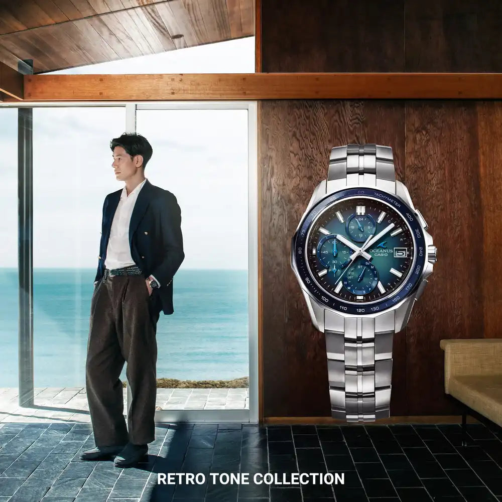 [PRE-ORDER] Casio OCEANUS Manta Retro Tone Collection OCW-S7000RA-2AJF Limited Edition Chronograph Solar Radio Wave Bluetooth Men's Wristwatch - The Japanese Factory