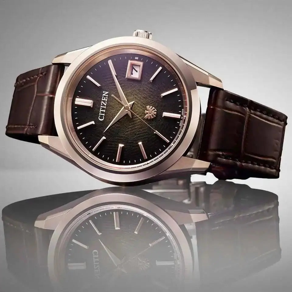 Citizen The Citizen The Iconic Nature Collection AQ4106-00W Limited Edition Washi Dial Eco-Drive Men's Wristwatch - The Japanese Factory