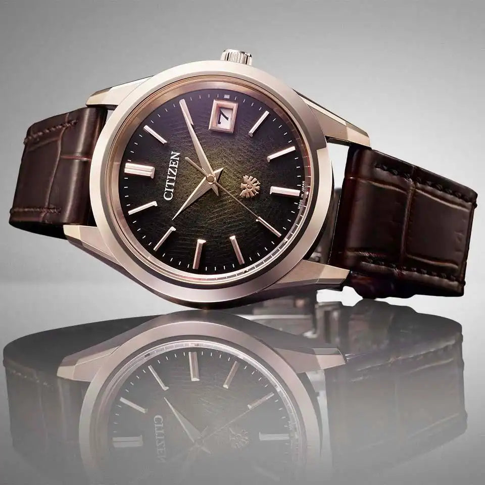 Citizen The Citizen The Iconic Nature Collection AQ4106-00W Limited Edition Washi Dial Eco-Drive Men's Wristwatch - The Japanese Factory