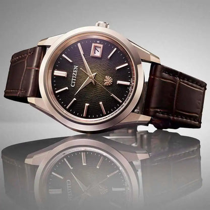 Citizen The Citizen The Iconic Nature Collection AQ4106-00W Limited Edition Washi Dial Eco-Drive Men's Wristwatch - The Japanese Factory