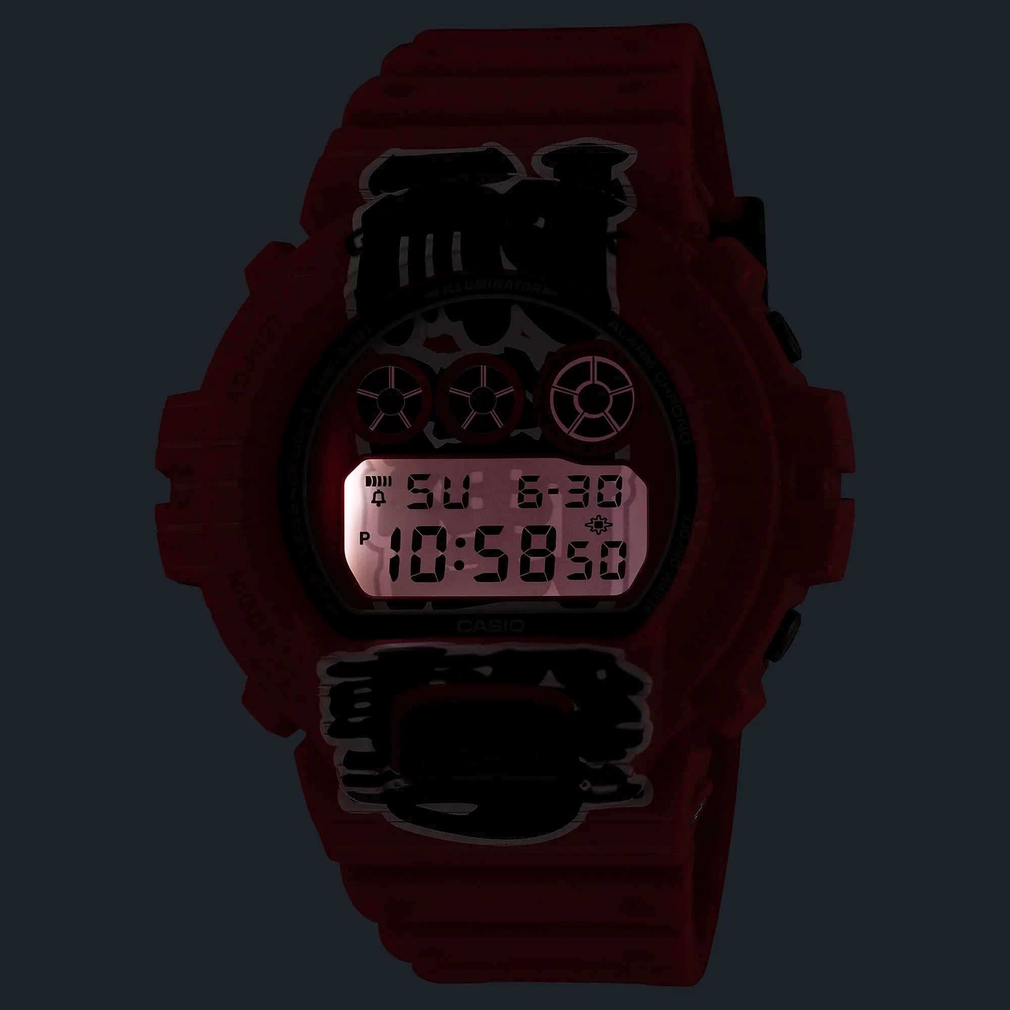 Casio G-Shock DW-6900AKA-4JR LED backlight glow