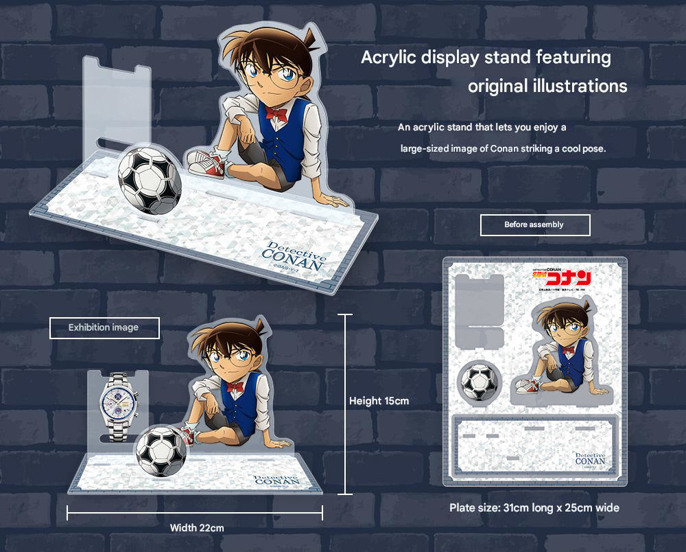 Detective Conan x SEIKO Chronograph Watch with Acrylic Display Stand Limited Edition - The Japanese Factory
