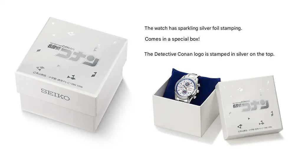 Detective Conan x SEIKO Chronograph Watch with Acrylic Display Stand Limited Edition - The Japanese Factory
