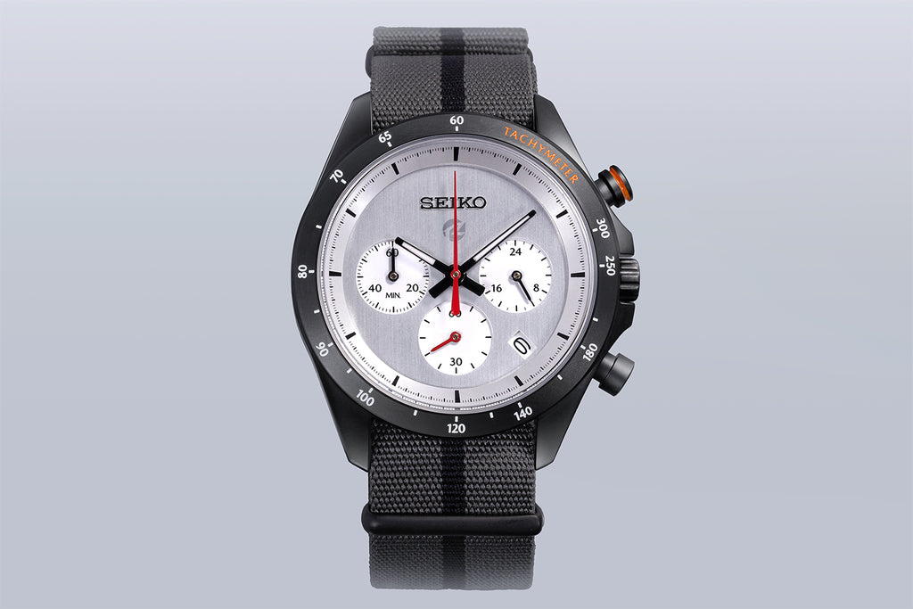 Mazda Spirit Racing x Seiko Chronograph Watch Silver Face BF9679Y1 Limited Edition Japanese Wristwatch