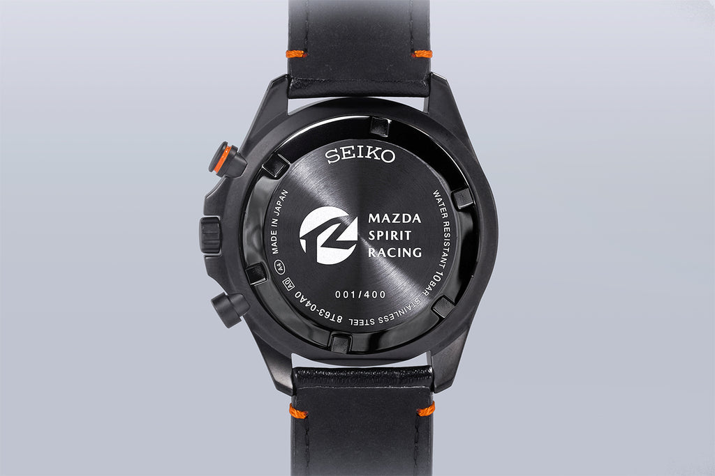 Mazda Spirit Racing x Seiko Chronograph Watch Silver Face BF9679Y1 Limited Edition Japanese Wristwatch