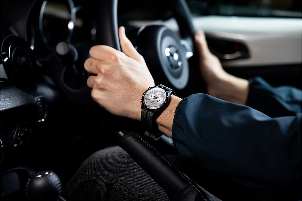Mazda Spirit Racing x Seiko Chronograph Watch Silver Face BF9679Y1 Limited Edition Japanese Wristwatch