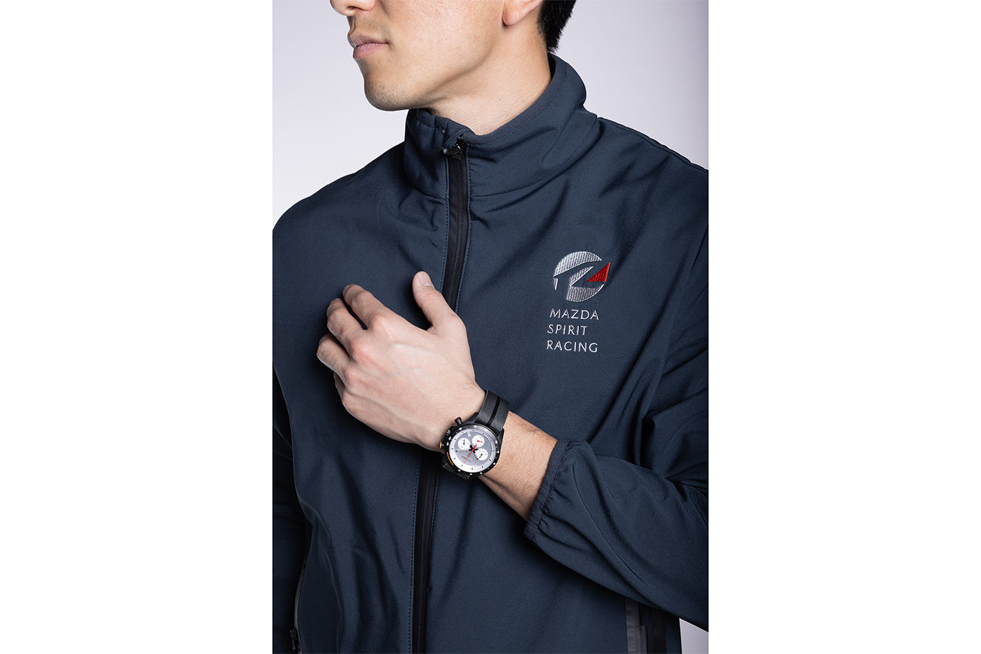 Mazda Spirit Racing x Seiko Chronograph Watch Silver Face BF9679Y1 Limited Edition Japanese Wristwatch