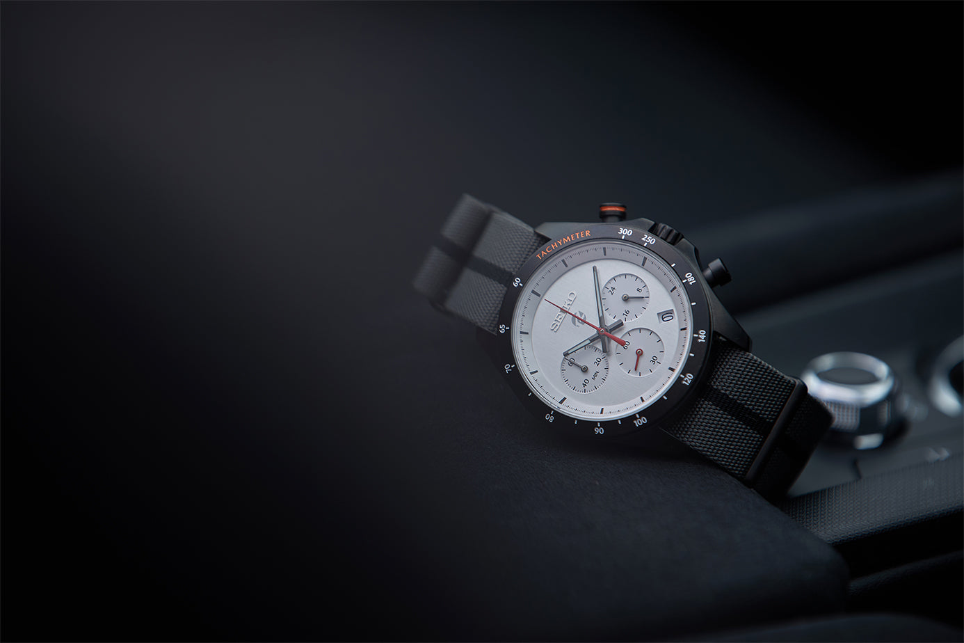 Mazda Spirit Racing x Seiko Chronograph Watch Silver Face BF9679Y1 Limited Edition Japanese Wristwatch