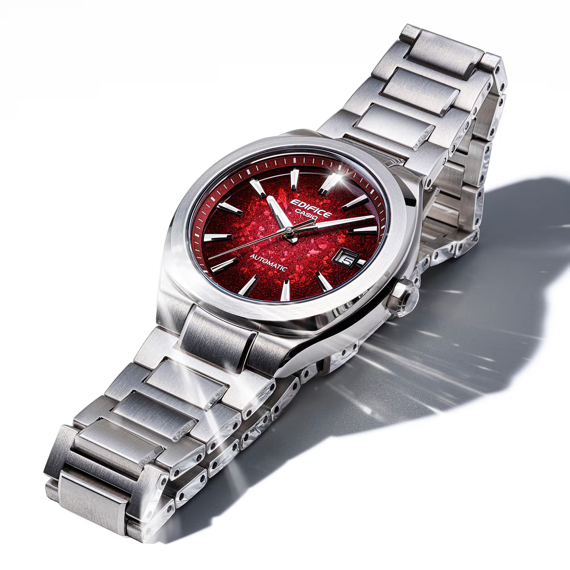 Casio EDIFICE EFK-200D-4A Automatic Red Gradient Dial Japanese Men's Wristwatch - The Japanese Factory