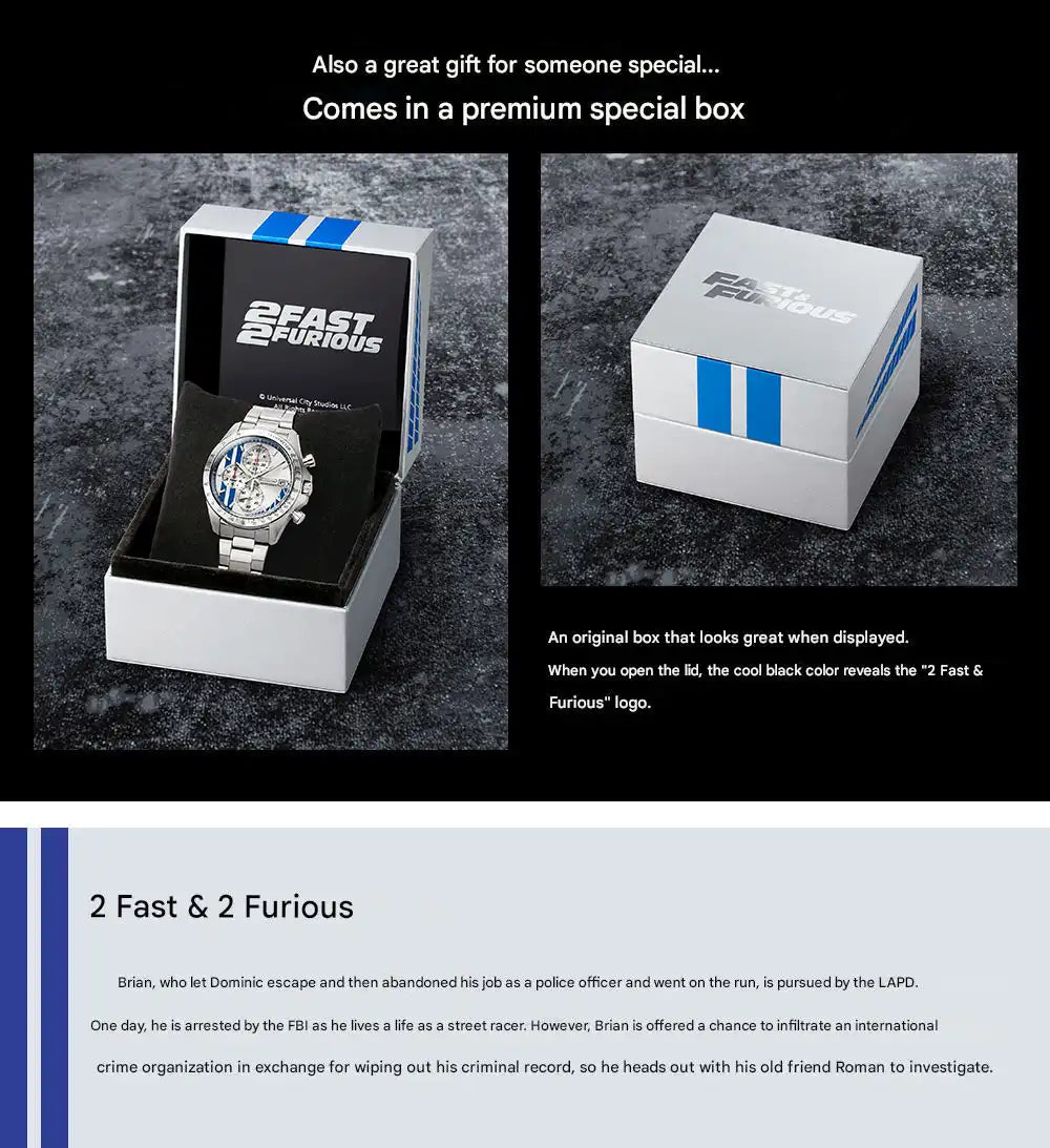 Fast & Furious Brian Model x Seiko Collaboration Wristwatch Limited Edition - The Japanese Factory