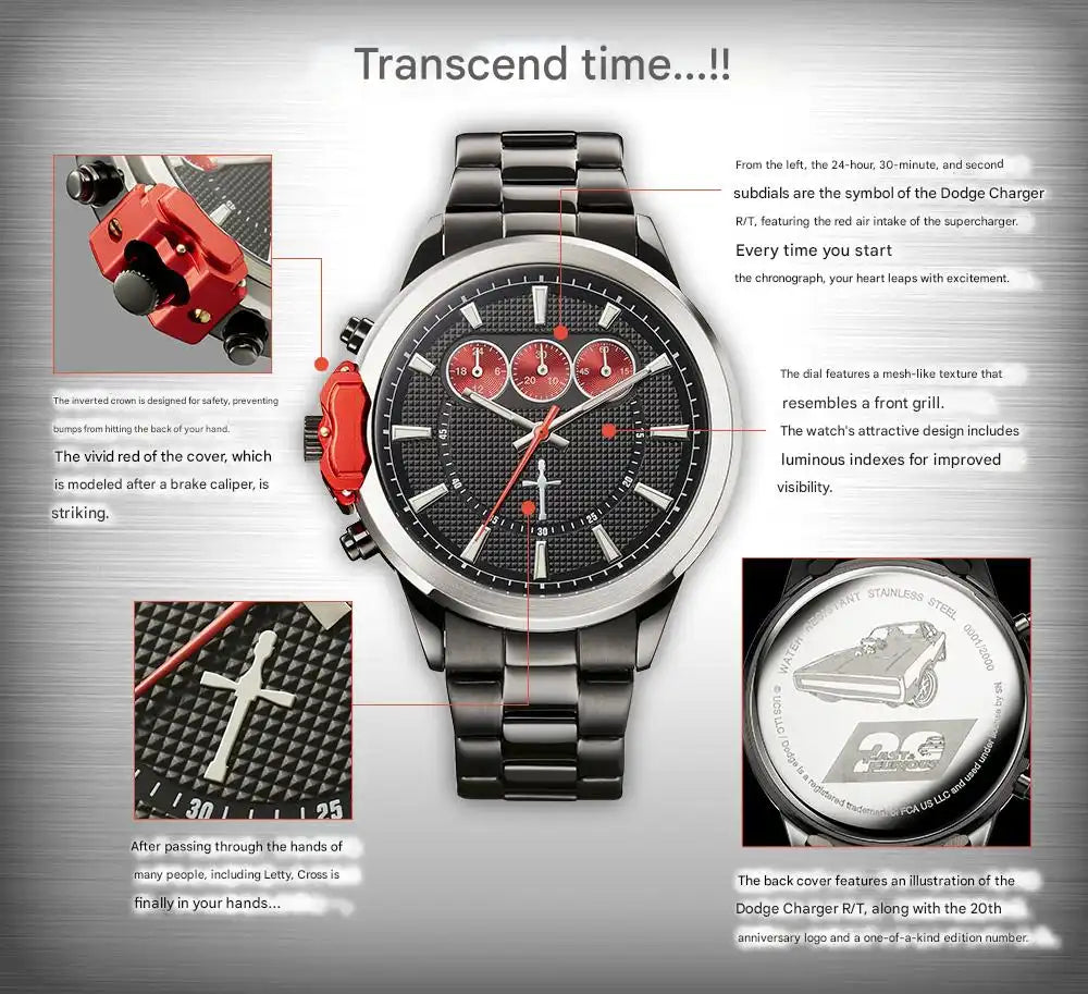 Fast and Furious Dodge Charger R/T Chronograph Limited Edition Watch - The Japanese Factory