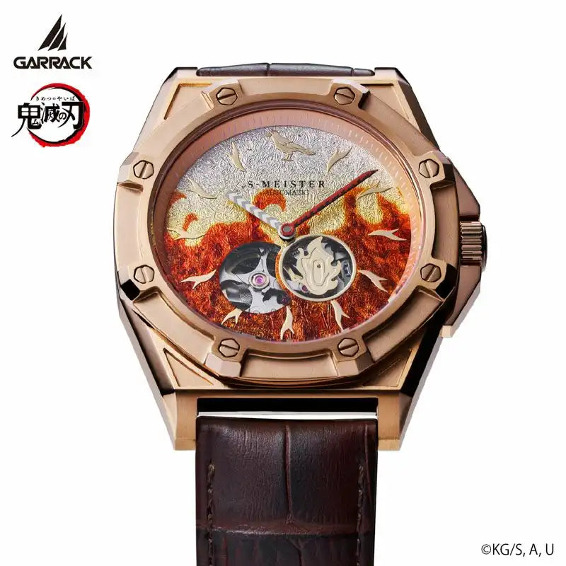 GARRACK Demon Slayer: Kimetsu no Yaiba x S-MEISTER Kyojuro Rengoku Model 2 SMS-43-KY-RK Anime Collaboration Watch - The Japanese Factory
