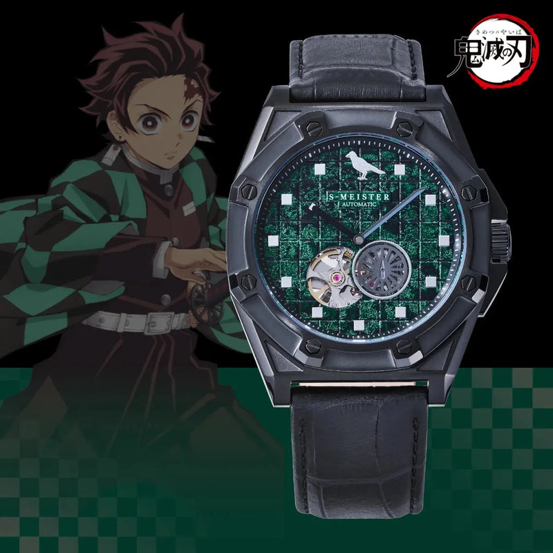 GARRACK Demon Slayer: Kimetsu no Yaiba x S-MEISTER Tanjiro Kamado Model 2 SMS-43-KY-KT Anime Collaboration Watch - The Japanese Factory