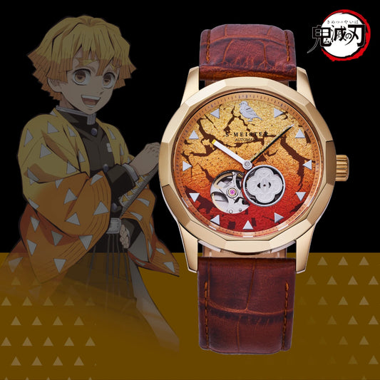 GARRACK Demon Slayer: Kimetsu no Yaiba x S-MEISTER Zenitsu Agatsuma Model 2 SMS-40-KY-AZ Anime Collaboration Watch - The Japanese Factory