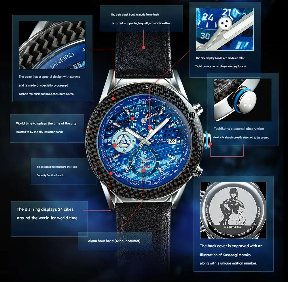 Ghost in the Shell: SAC_2045 Sustainable War Official Watch Limited Edition - The Japanese Factory