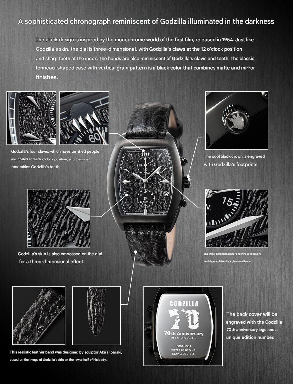 Godzilla 70th Anniversary Official Watch Limited Edition - The Japanese Factory