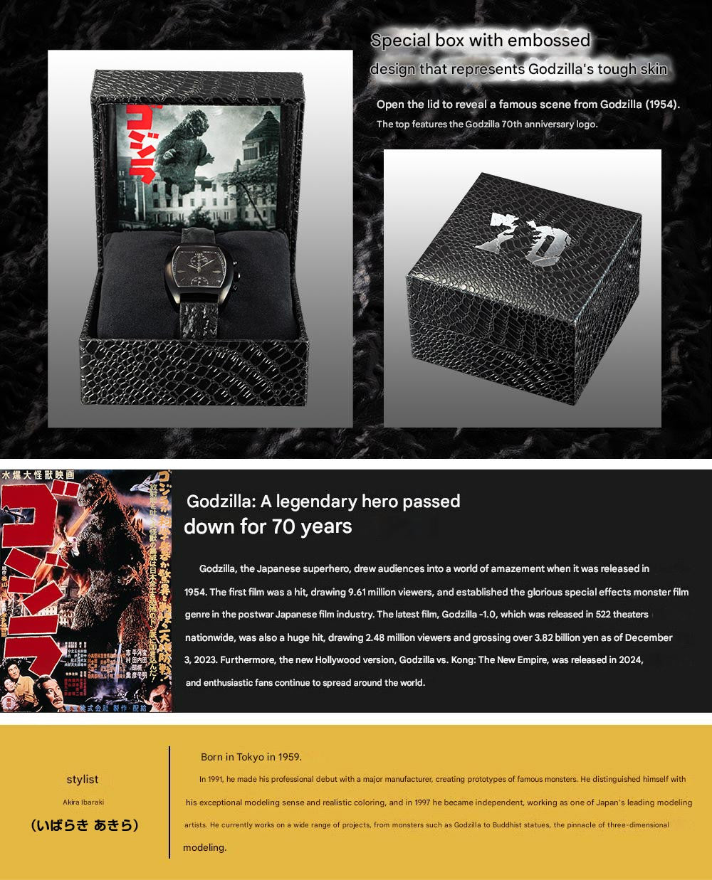 Godzilla 70th Anniversary Official Watch Limited Edition - The Japanese Factory