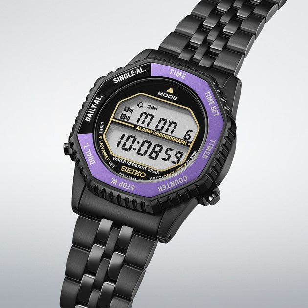 Seiko Selection S-Series Digital HFL001P 145th Anniversary Rotocall Edo Purple Limited Edition Japanese Wristwatch