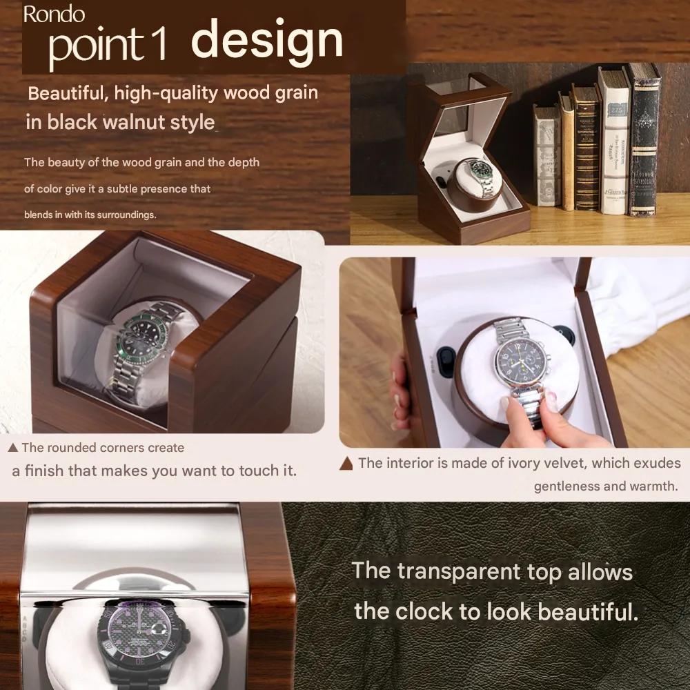 Handmade Wooden Single Watch Winder Made in Japan - The Japanese Factory