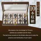 Handmade Wooden Watch Box for 10 Watches Made in Japan - The Japanese Factory