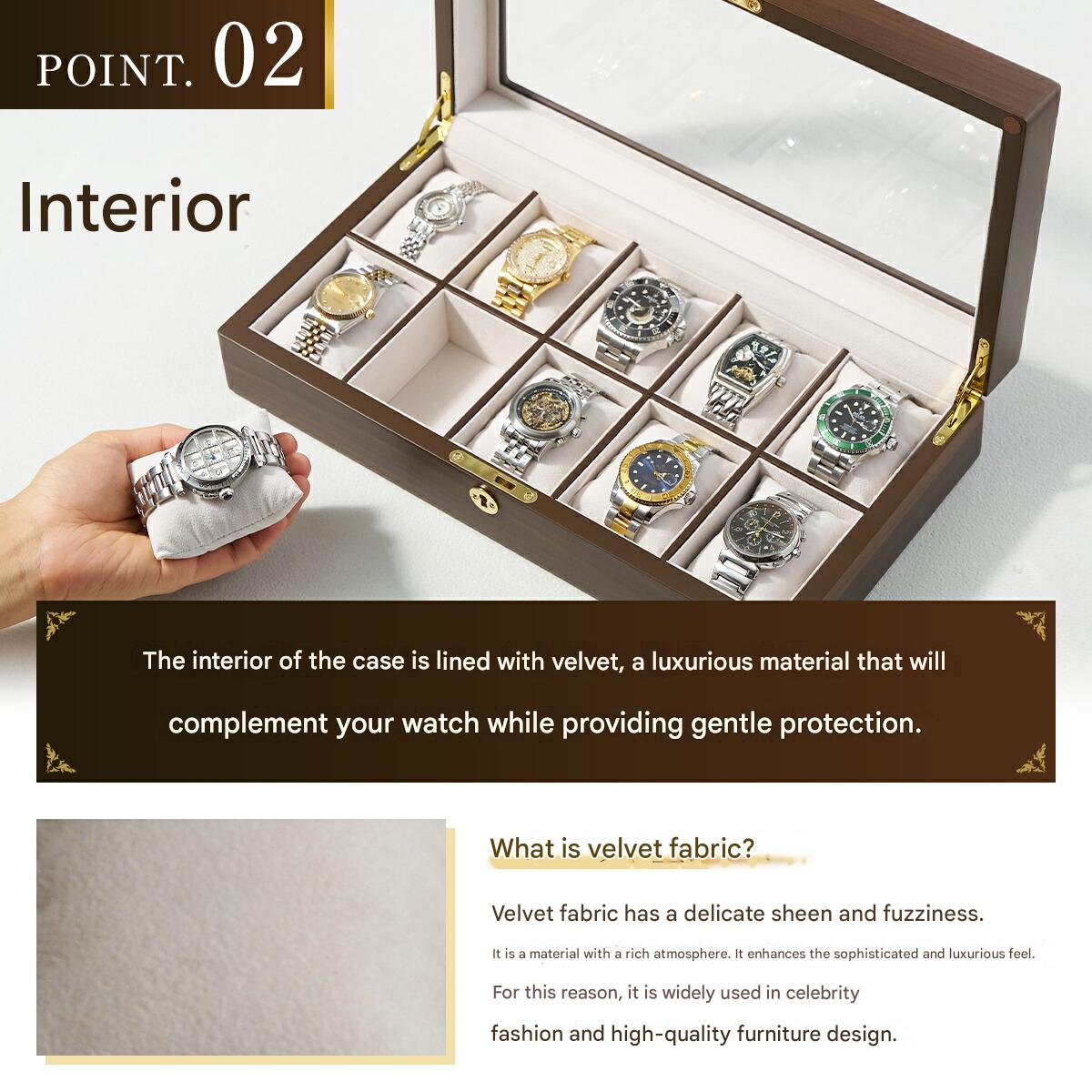 Handmade Wooden Watch Box for 10 Watches Made in Japan - The Japanese Factory