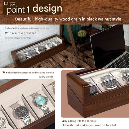 Handmade Wooden Watch Box for 5 Watches Made in Japan - The Japanese Factory
