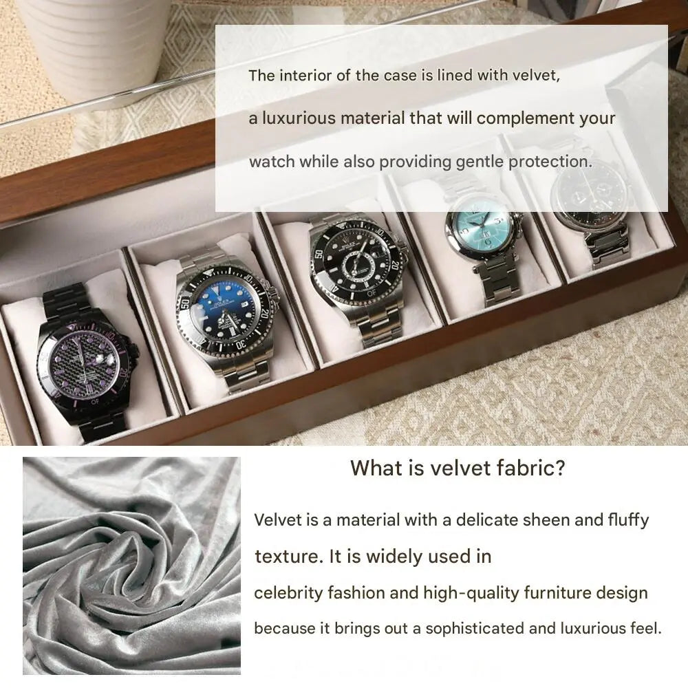Handmade Wooden Watch Box for 5 Watches Made in Japan - The Japanese Factory
