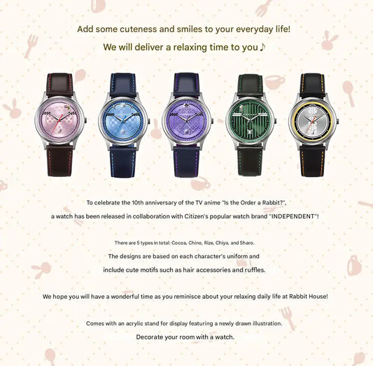 Is the Order a Rabbit? x Citizen INDEPENDENT Anime Collaboration Wristwatch Limited Edition - The Japanese Factory