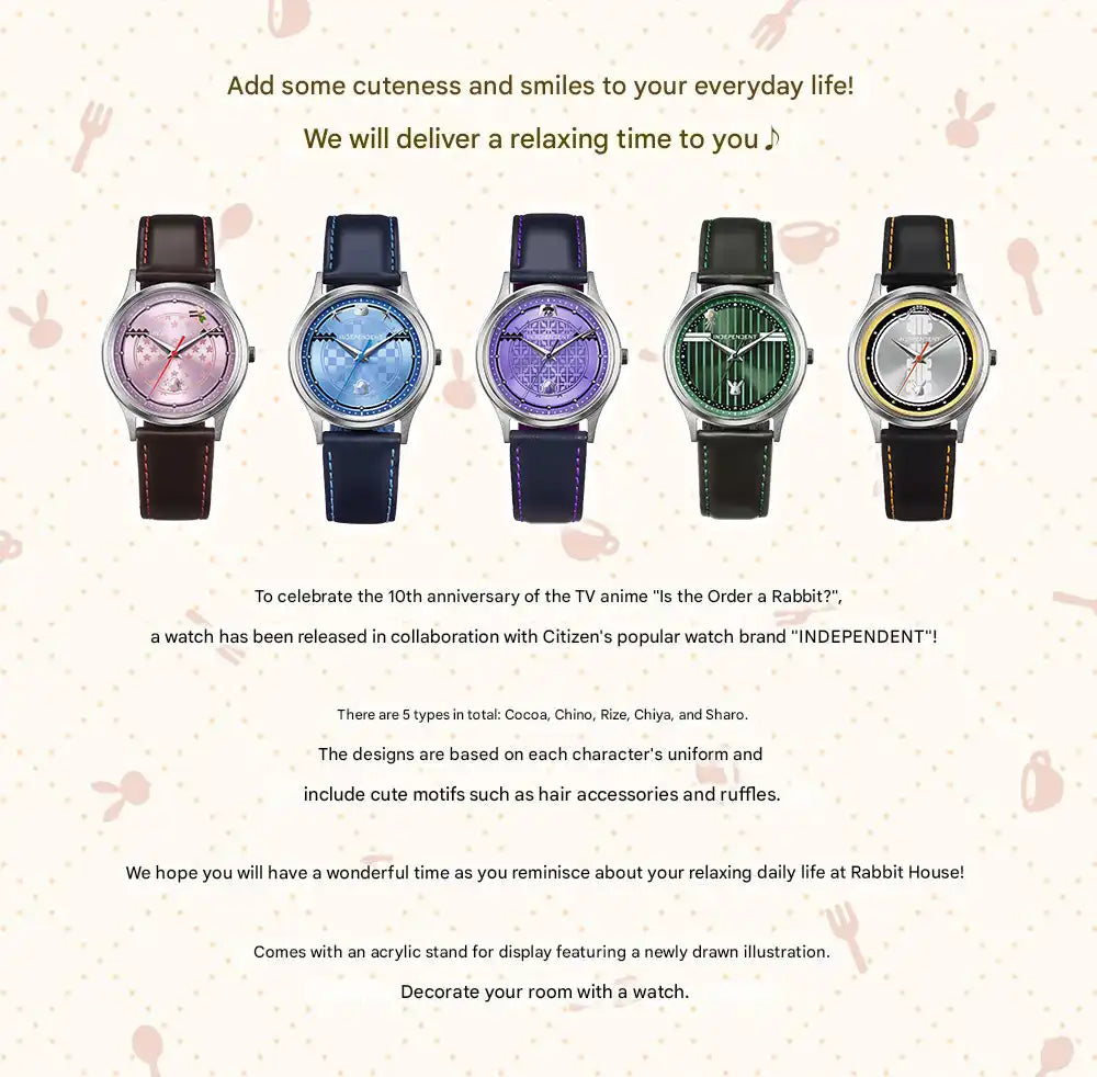 Is the Order a Rabbit? x Citizen INDEPENDENT Anime Collaboration Wristwatch Limited Edition - The Japanese Factory