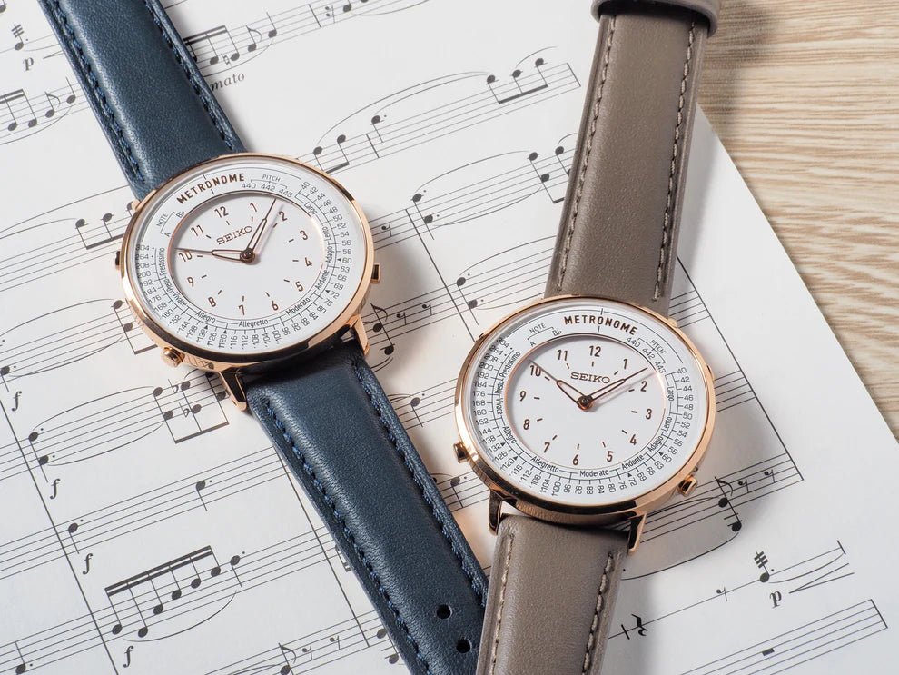 [Limited Edition] Seiko Metronome Watch SMW002APG Elegant Series White x Gray - The Japanese Factory