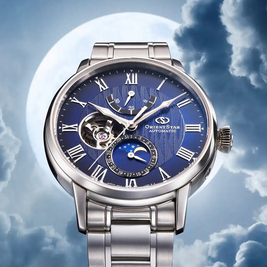 Orient Star Classic M45 F7 Mechanical Moon Phase RK-AY0103L Automatic Men's Wristwatch - The Japanese Factory