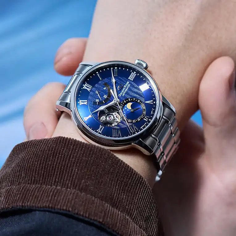 Orient Star Classic M45 F7 Mechanical Moon Phase RK-AY0103L Automatic Men's Wristwatch - The Japanese Factory
