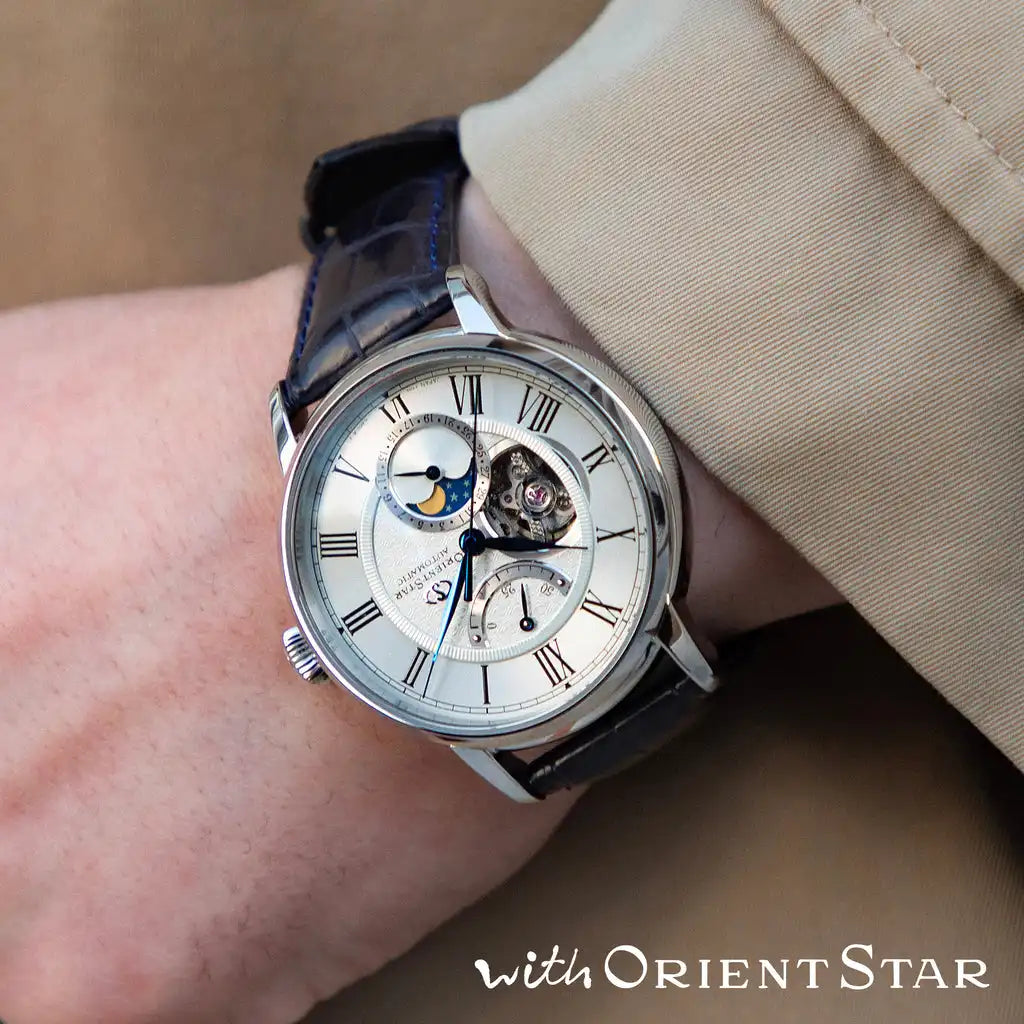 Orient Star Classic M45 F7 Mechanical Moon Phase RK-AY0112S Limited Edition Automatic Men's Wristwatch - The Japanese Factory