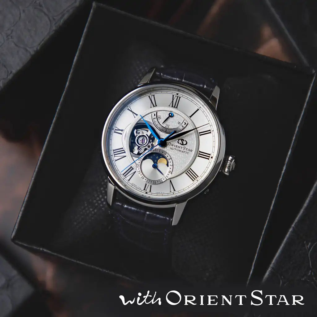 Orient Star Classic M45 F7 Mechanical Moon Phase RK-AY0112S Limited Edition Automatic Men's Wristwatch - The Japanese Factory