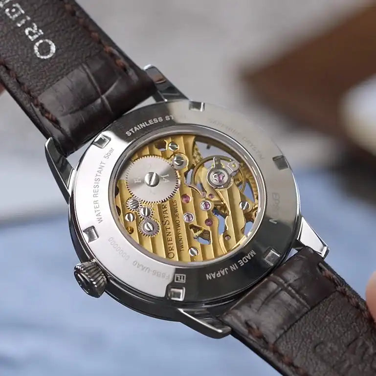Orient Star Classic M45 F8 Skeleton Hand Winding RK-AZ0001S Automatic Men's Wristwatch - The Japanese Factory