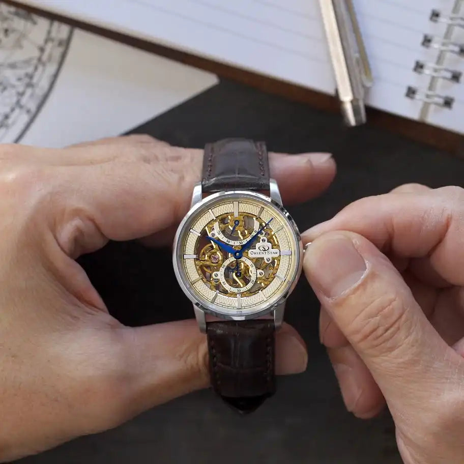 Orient Star Classic M45 F8 Skeleton Hand Winding RK-AZ0001S Automatic Men's Wristwatch - The Japanese Factory