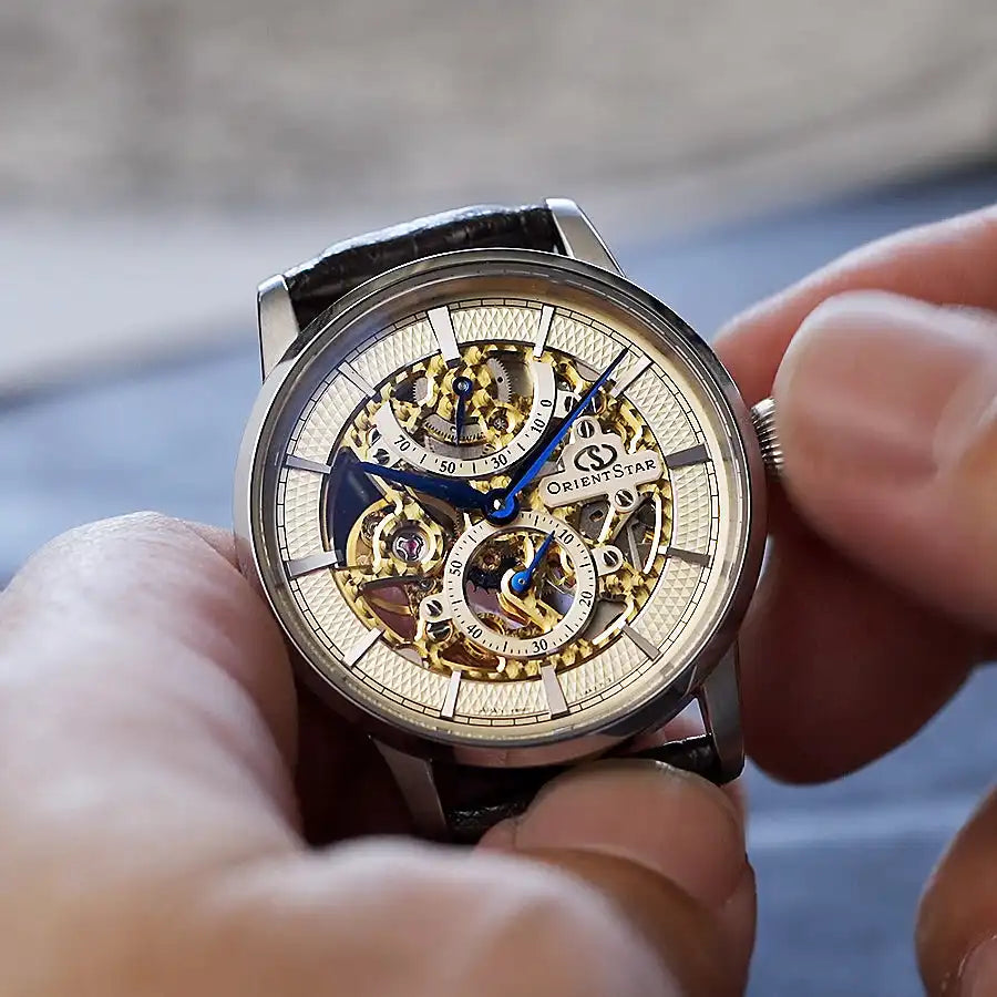 Orient Star Classic M45 F8 Skeleton Hand Winding RK-AZ0001S Automatic Men's Wristwatch - The Japanese Factory
